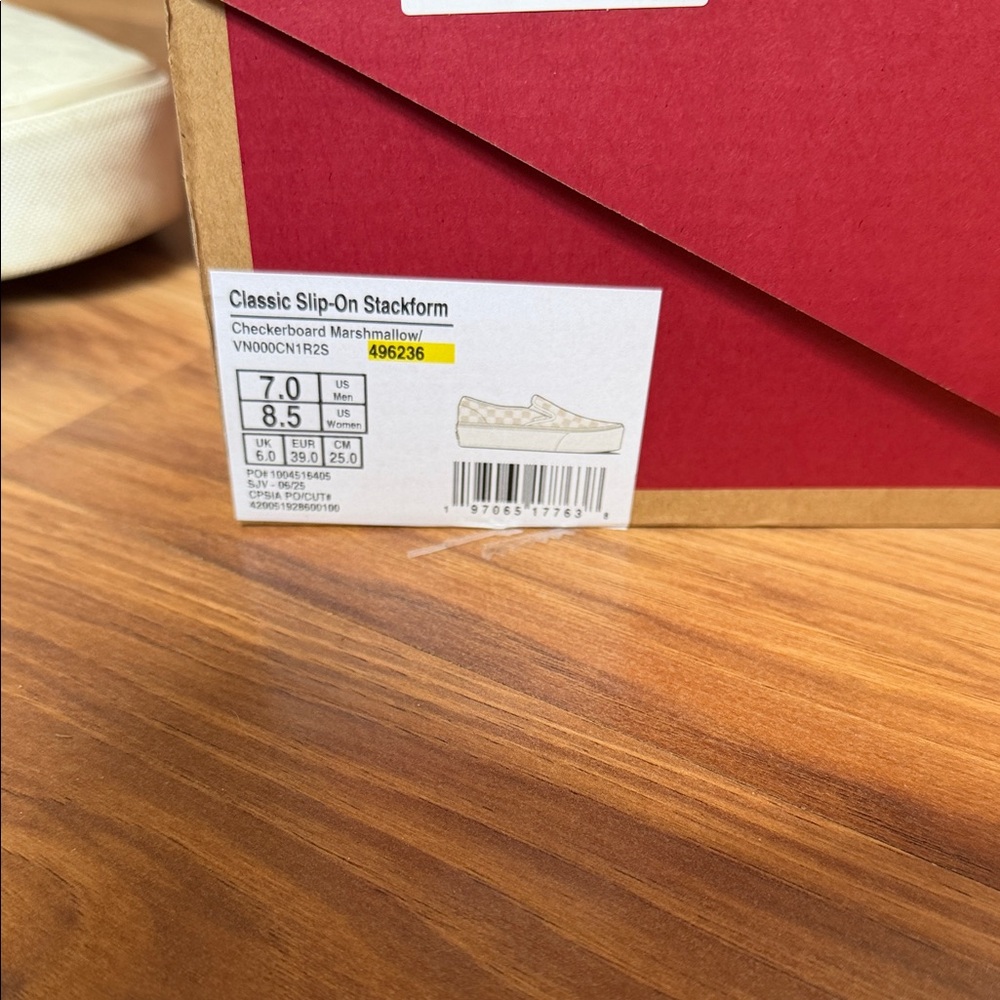 Vans Marshmallow Checkered Slip-On Sneakers - Picture 5 of 5